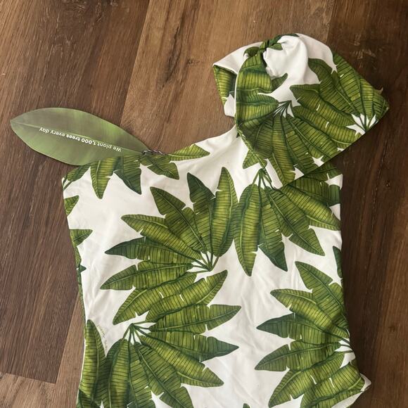 Farm Rio Off-White Palm Fan One Piece Swimsuit - Picture 3 of 9